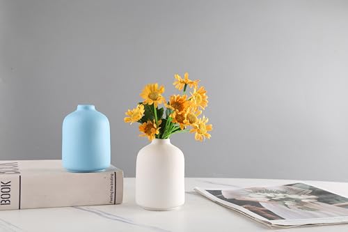 LSBTAUCP- Home Decoration Ceramic Vases, Ceramic Vases, Dried Flower vases, Living Room Decoration, Flower Arrangement Decoration Shooting Props, Coffee Table Decoration, Best Gift（ (Blue)