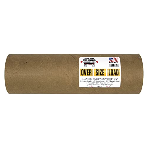 Oversize Warning Products - Magnetic Over Size Load Sign 3 piece (12 x 60) - Made in USA