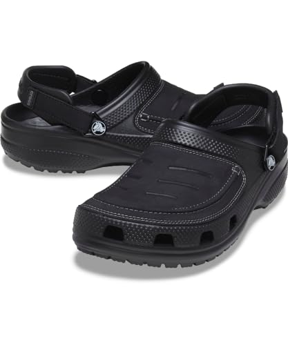 Crocs Men's Yukon Vista II LiteRide Clogs, Black/Slate Grey, 7