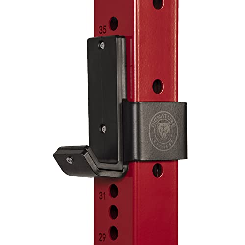 Signature Fitness SF-3 1,500 Pound Capacity 3” x 3” Power Cage Squat Rack, Includes J-Hooks and Safety Straps, Other Optional Accessories, J-Hooks