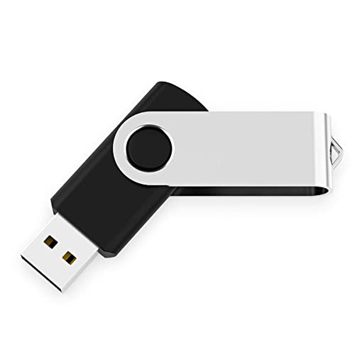 KEXIN 100 Pack 1GB USB Flash Drive Bulk Pack Thumb Drive Bundle USB Drives Jump Drive USB Stick 1 GB Swivel Design Memory Stick Black