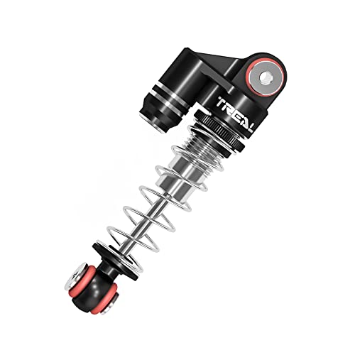 Treal SCX24 Aluminum Shocks Threaded 32mm (4P) for Axial SCX24 Deadbolt Betty C10 Gladiator Bronco 1/24 Truck(Black)