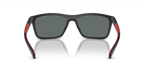 Arnette Man Sunglasses Black Frame, Dark Grey Polarized Lenses, 58MM