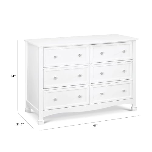 DaVinci Kalani 6-Drawer Double Wide Dresser in White