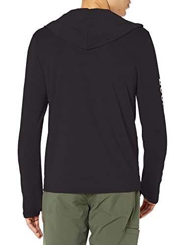 Volcom Men's Standard Rally Hooded Long Sleeve 50+ UPF Loose Fit Rashguard, Black 1, X-Small