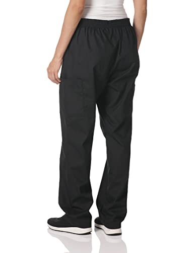 Dickies Women's Signature Elastic Waist Scrubs Pant, Pewter, Large Petite