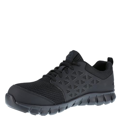 Reebok Work RB409 Sublite Cushion Work Safety Athletic Composite Toe Shoe Black Men's RB4039, 2 Wide