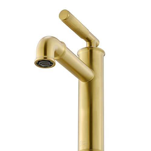 Swiss Madison Well Made Forever SM-BF90BG Avallon Single Hole, Single-Handle Sleek, Bathroom Faucet (Brushed Gold)