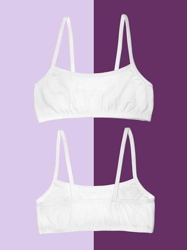 Fruit of the Loom Girls' Big Cotton Spaghetti Strap Sport 3 Pack(Pack of 3), Sand, 30