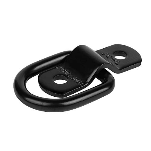 JCHL D Rings Tie Down Anchors Hooks for Trailer Truck Bed Bracket Enclosed Points Pickup Camper Surface Mount D-Ring Heavy Duty 1/4" 2400 Pound Capacity (10-Pack)