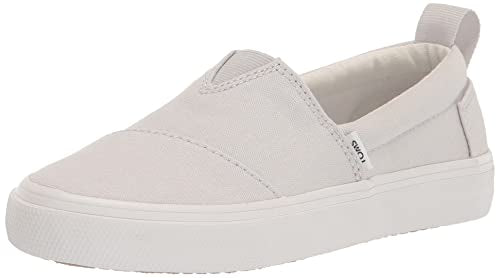 TOMS Boy's Alpargata Fenix Slip-On Sneaker, Lunar Grey, 5 Big Kid