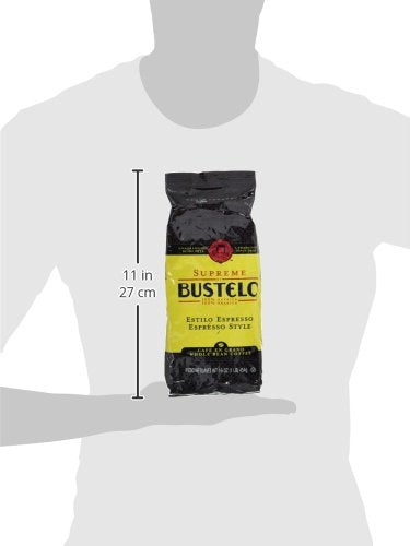 Café Bustelo Coffee, Supreme Whole Bean Espresso Style Coffee, 16 Ounces, 6 Count
