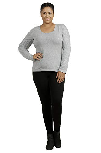 Cotton Leggings - Women's Medium Weight Breathable Cotton Leggings (S, Black)