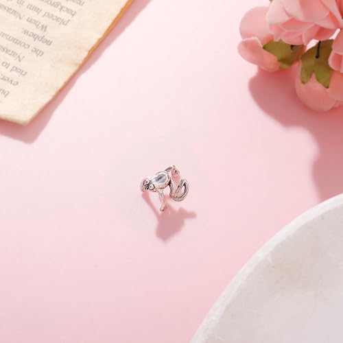 Silver Frog Earrings for Women Vintage Frogs Shaped Stud Earrings Cute Animal Earrings Frog Jewelry for Birthday Christmas