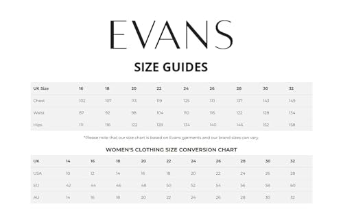 EVANS Women's Plus Size Trouser Linen VISC, Black