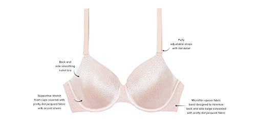 Wacoal Women's Plus Size Back Appeal Full Coverage T-Shirt Bra, Almost Apricot, 38D