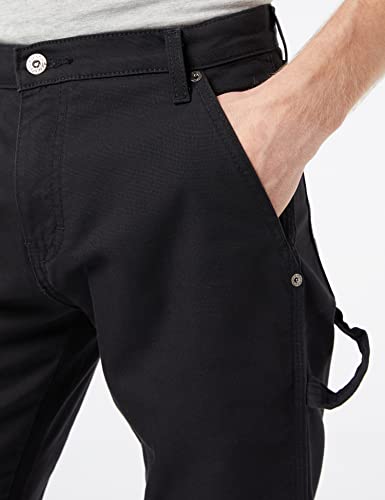 Dickies mens Tough Max Duck Carpenter Pants, Stonewashed Black, 38W x 32L US