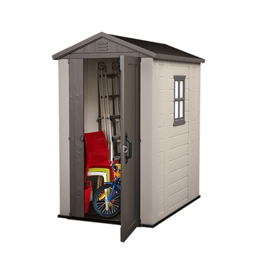 Keter Factor 4x6 Outdoor Storage Shed Kit-Perfect to Store Patio Furniture, Garden Tools, Bike Accessories, Beach Chairs and Push Lawn Mower