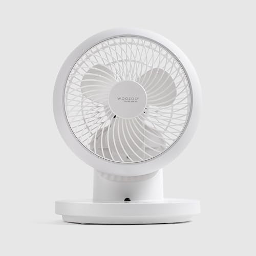 IRIS USA WOOZOO Compact Personal Oscillating Circulator Fan with Remote, Blue