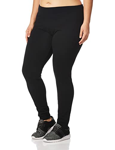 Hanes Women's Cotton Leggings Q71129 1 Pair, Black, Small