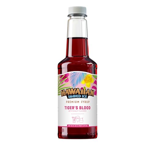 Hawaiian Shaved Ice Lemon-Lime Syrup - Nut Soy Dairy Free - Flavor Fluffy & Crunchy Snow Cones - Shelf Stable - Makes 8 Servings - 16 ounces