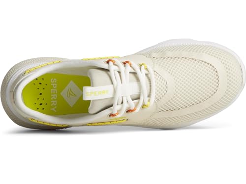 Sperry Ladies Footwear Women's 7 Seas 3-Eye Boat Shoe, Off White, 11