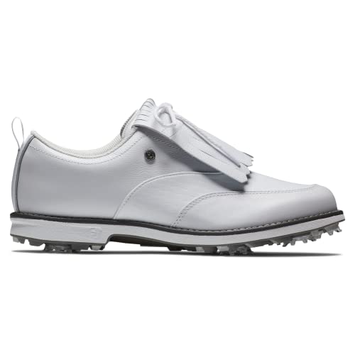 FootJoy Women's Premiere Series-Issette Golf Shoe, White/Black, 8