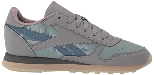 Reebok Kids Classic Leather Sneaker, Jurassic World/Grey/Teal Fog/Brave Blue, 4 US Unisex Toddler