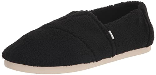 TOMS Men's Alpargata 3.0 Loafer Flat, Black Faux Shearling, 13