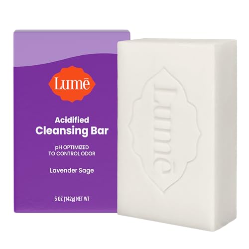 Lume Acidified Body Cleansing Bar - 24 Hour Odor Control - Removes Odor Better than Soap - Moisturizing Formula - Formulated Without SLS orParabens - OB/GYN Developed - 5 ounce (Clean Tangerine)