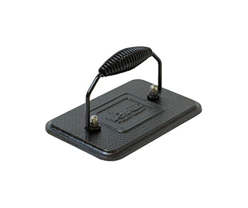 Lodge Reversible Cast Iron Grill/Griddle – 9.5 x 16.75 Inch Pre-Seasoned Cooking Surface – Flat & Ribbed Sides – Use on Stove, Grill, or Campfire – Made in the USA – Heavy-Duty, Black