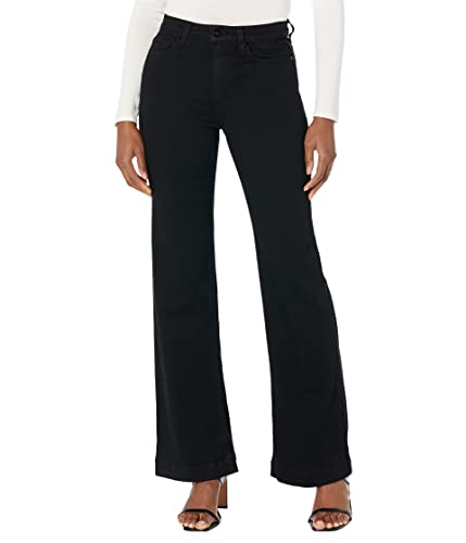 PAIGE Women's Leenah 32" high Rise Wide Leg in Black Shadow, 24