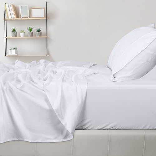 Utopia Bedding King Sheet Set, Soft Microfiber 4 Piece Bed Sheets with 15" Deep Pocket - Easy Care Brushed Microfiber (Paisley - Navy)