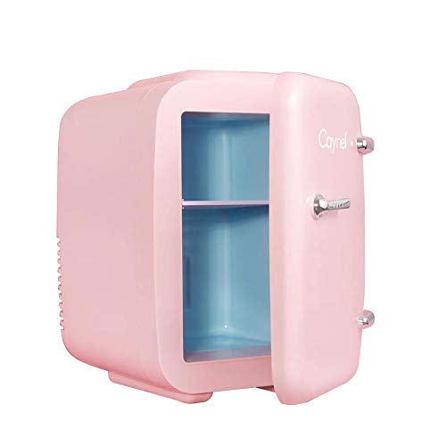 CAYNEL Mini Fridge Portable Thermoelectric 4 Liter Cooler and Warmer for Skincare, Eco Friendly Beauty Fridge For Foods,Medications, Cosmetics, Breast Milk, Medications Home and Travel