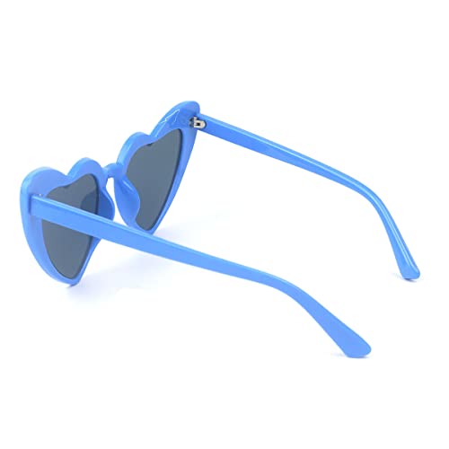 YooThink Love Heart Shaped Sunglasses for Women,Vintage Cat Eye Mod Style Retro Glasses (Sage Green)