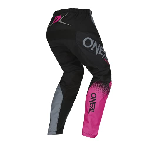 O'Neal Girls Element Racewear Pants, Black/Gray/Pink 5/6