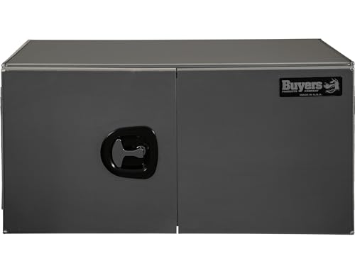 Buyers Products 1705405 Silver Pro Series Smooth Aluminum Underbody Truck Box with Barn Door, 18x18x36 Inch, Durable Vehicle Tool Box For Storage and Organization