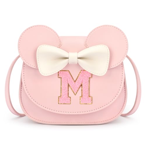 mibasies Toddler Purse Girl Gifts: Birthday Gifts for Girls 3-8 - Little Kids Gifts Mini Mouse Ears Bow Purse (Medium Pink T)