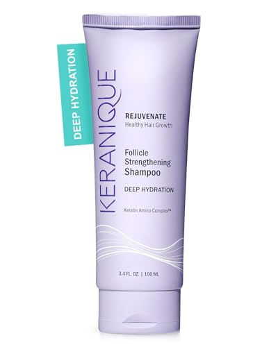 Keranique Deep Hydration Shampoo for Women - Floral Scent - 12 fl oz - For Adults with Thinning Hair, pH Balanced, Paraben Free, Sulfate Free