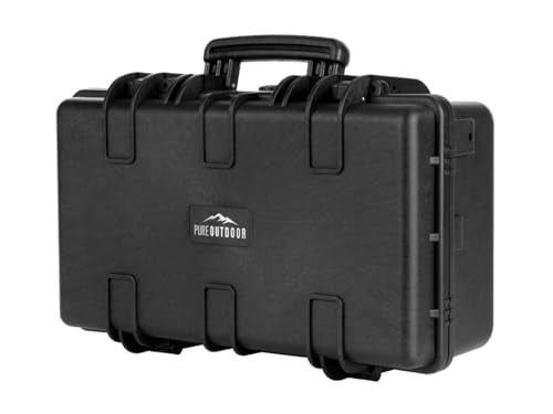 Monoprice Weatherproof Hard Case - 26 x 20 x 14 Inches, With Wheels and Customizable Foam, Shockproof, IP67, Ultraviolet And Impact Resistant Material, Black - Pure Outdoor Collection, 82.2 Liter