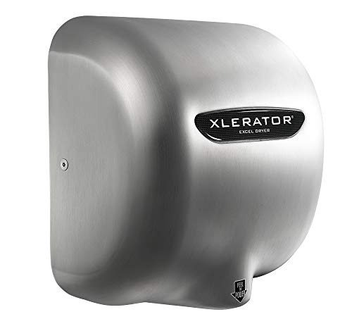 XLERATOR XL-SBX Automatic High Speed Hand Dryer with Brushed Stainless Steel Cover and 1.1 Noise Reduction Nozzle, 5.5 A, 277 V