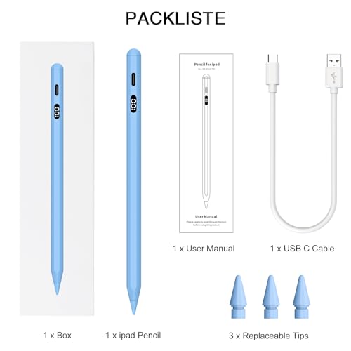 iPencil 2nd Generation, Pencil for iPad with Palm Rejection & Tilt Sensitivity, LED Power Display, Stylus Pen for iPad 6/7/8/9/10, iPad Air 3/4/5, iPad Mini 5/6, iPad Pro 11''/12.9''(2018-2023)