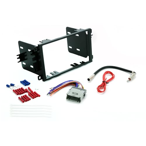 Scosche ICGM8BN Double DIN Radio Installation Dash Kit Compatible with Select 2000-2012 General Motors Vehicles - Complete Basic Aftermarket Car Stereo Install Kit - See Fit Guide Image for Vehicles