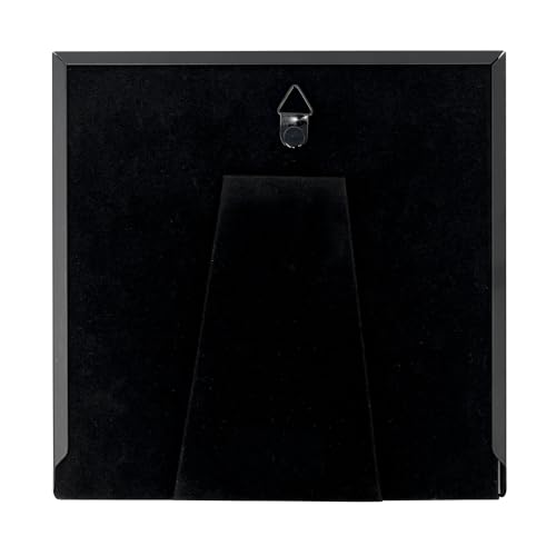Isaac Jacobs 6x6 (Matted 4x4) Black Metal Picture Frame, Classic Metal Photo Frame Made For Tabletop & Hanging Display, Home and Office Decor, Photo Gallery and Wall Art (6x6 (Matted 4x4), Black)