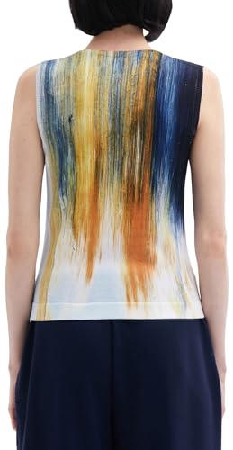 Oscar de la Renta, Abstract Brushstroke Printed Tank, Calendula Multi, L