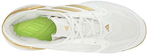 adidas Women's Adizero Purehustle 3 Elite Sneaker, White/Gold Metallic/Gold Metallic, 11