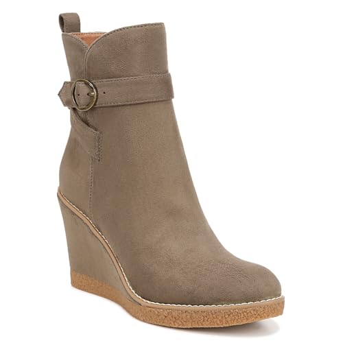 ZODIAC Women's Ina Wedge Buckle Ankle Bootie Cognac Brown 11 M