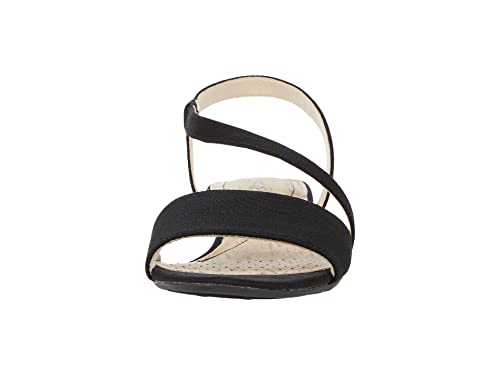 LifeStride Womens Yasmine Wedge Sandal Black Canvas 8 W