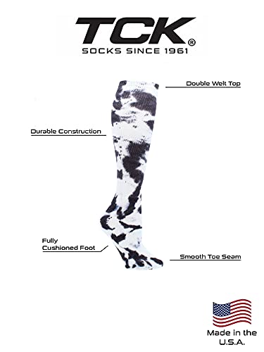 Tie Dye Multisport Tube Socks (Teal/White, Medium)