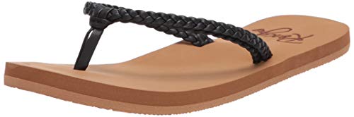 Roxy Girls' Rg Costas Cabo Flip Flop Sandal, Black 20, 1 M US Little Kid